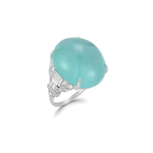 Aquamarine and Diamond Ring