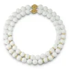 Bead Necklace in White Ceramic