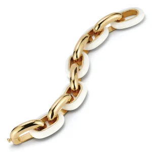 Bodrum Bracelet in White Ceramic, Large