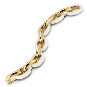 Bodrum Bracelet in White Ceramic, Medium