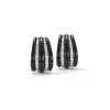 Buckle Earrings in Black Onyx & Diamond