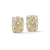 Cage Earrings in Crystal & Pearl