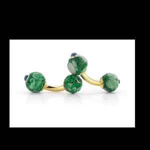 Canton Cufflinks in Jade