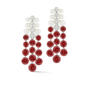 Cascade Earrings in Garnet