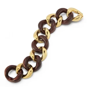 Classic Large Link Bracelet in Wood