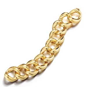 Classic Large Link Bracelet in Yellow Gold