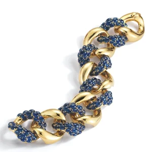 Classic Large Link Bracelet in Sapphire