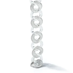 Classic Large Link Bracelet in Crystal & Pave Diamond