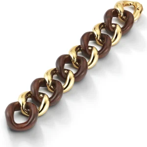 Classic Large Link Bracelet in Wood