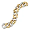 Classic Medium Link Bracelet in Gold & Pave Diamond