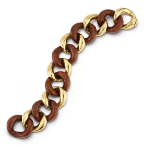 Classic Medium Link Bracelet in Walnut Wood