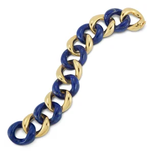 Classic Medium Link Bracelet in Lapis