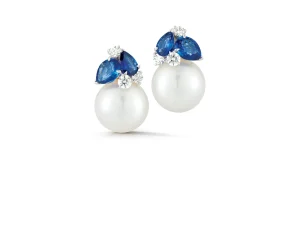 Deauville Earrings in Sapphire & Diamond
