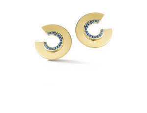 Disc Earrings Emerald