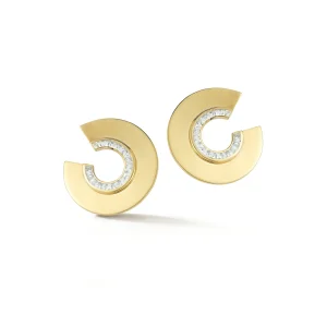 Disc Earrings Emerald