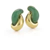 Half Link Earrings in Aventurine