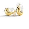 Half Link Earrings in Crystal