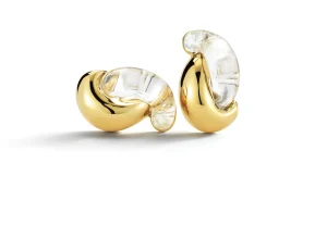 Half Link Earrings in Crystal