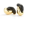 Half Link Earrings in Ebony