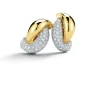 Half Link Earrings in Pave Diamond