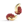 Half Link Earrings in Ruby