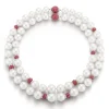 Juno Pearl Necklaces with Pave Ruby