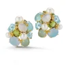 Large Bubble Earrings in Blue & Green Multi Stone