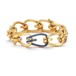 Large Daytona Link Bracelet with Sapphires