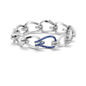 Large Daytona Link Bracelet with Sapphires