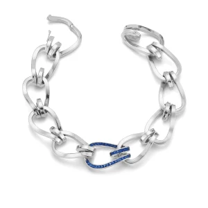 Large Daytona Link Bracelet with Sapphires