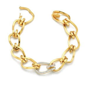 Large Daytona Link Bracelet with Diamonds