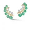 Lily of the Valley Earrings in Emerald & Diamond