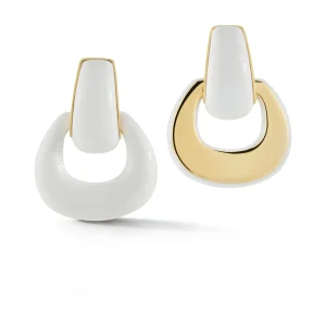 Madison Earrings in White Ceramic