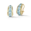 Madison Hoop Earrings in Blue Topaz