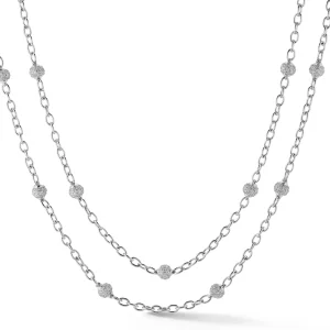 Medium Astro White Gold Diamond Necklace