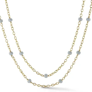 Medium Astro White Gold Diamond Necklace