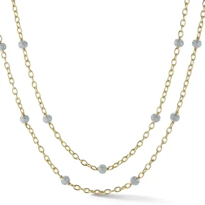 Medium Astro Yellow Gold Diamond Necklace