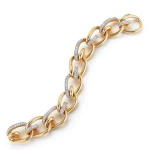 Medium Mousetrap Bracelet with Diamonds