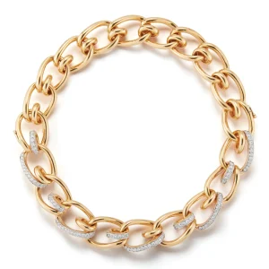 Medium Mousetrap Bracelet with Diamonds