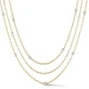 Mini Astro Necklaces with Pave Diamond & Pearl