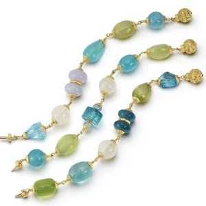 Multi Baroque Bracelets in Blues, Large