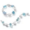 Multi Baroque Bracelets in Blues