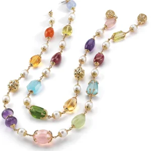 Multi Baroque Necklaces in Multi Stone