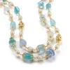 Multi Baroque Necklaces in Blues & Greens