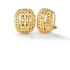 Nantucket Lightship Cushion Earrings in Yellow Gold