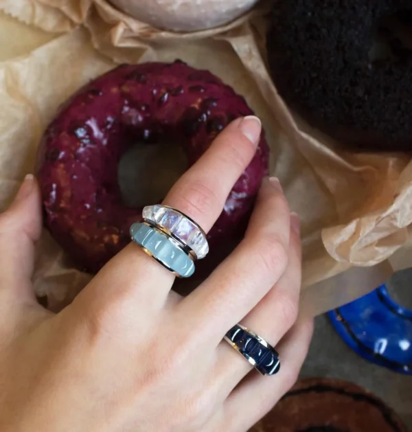 Portofino Rings in Moonstone