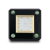 3.5" Black Obsidian with Jadeite Clock