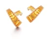Ribbon Earrings in Citrine