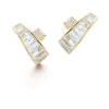 Ribbon Earrings in Crystal