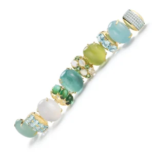 Rio Bracelet in Blue & Green Multi Stone